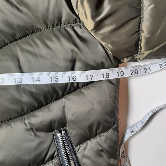 Sage Collective Army Green Cropped Puffer Jacket XS - Picture 7 of 9